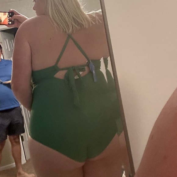 Green Tummy Control One Piece - Picture 6 of 8